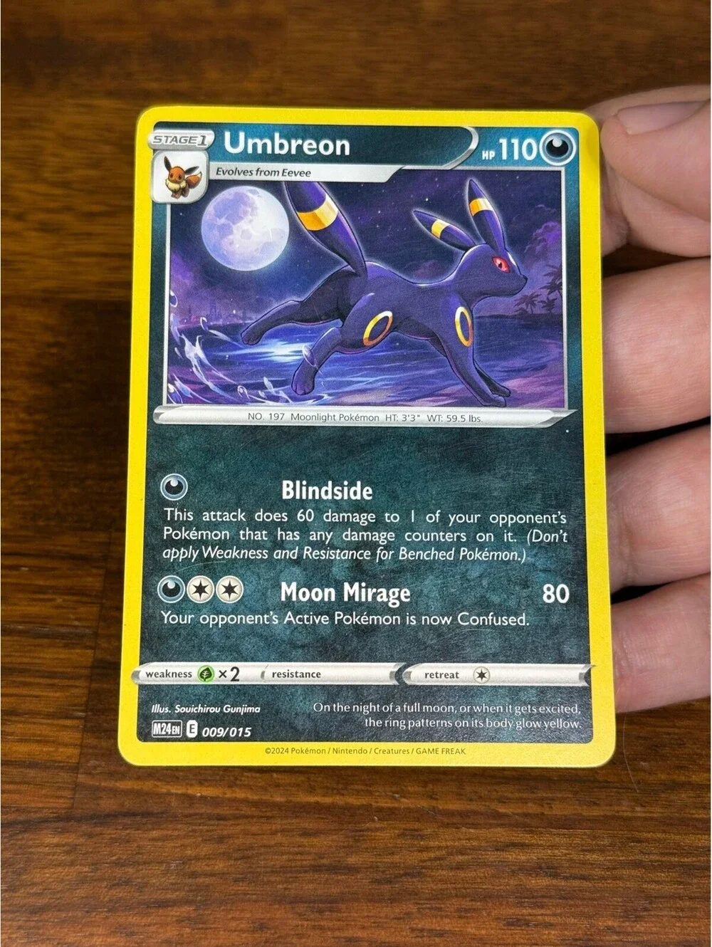 Pokemon Umbreon 009/015 Darkness Moonlight